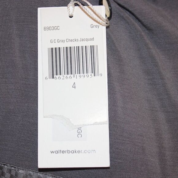 NWT Walter Baker Grey Checks Jacquard Mini Dress Women Size 4 - Picture 11 of 15